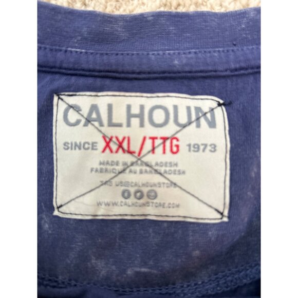 Calhoun Men's N.Y. Rangers Applique Short Sleeve Navy Cotton T-Shirt Size XXL - Picture 5 of 9